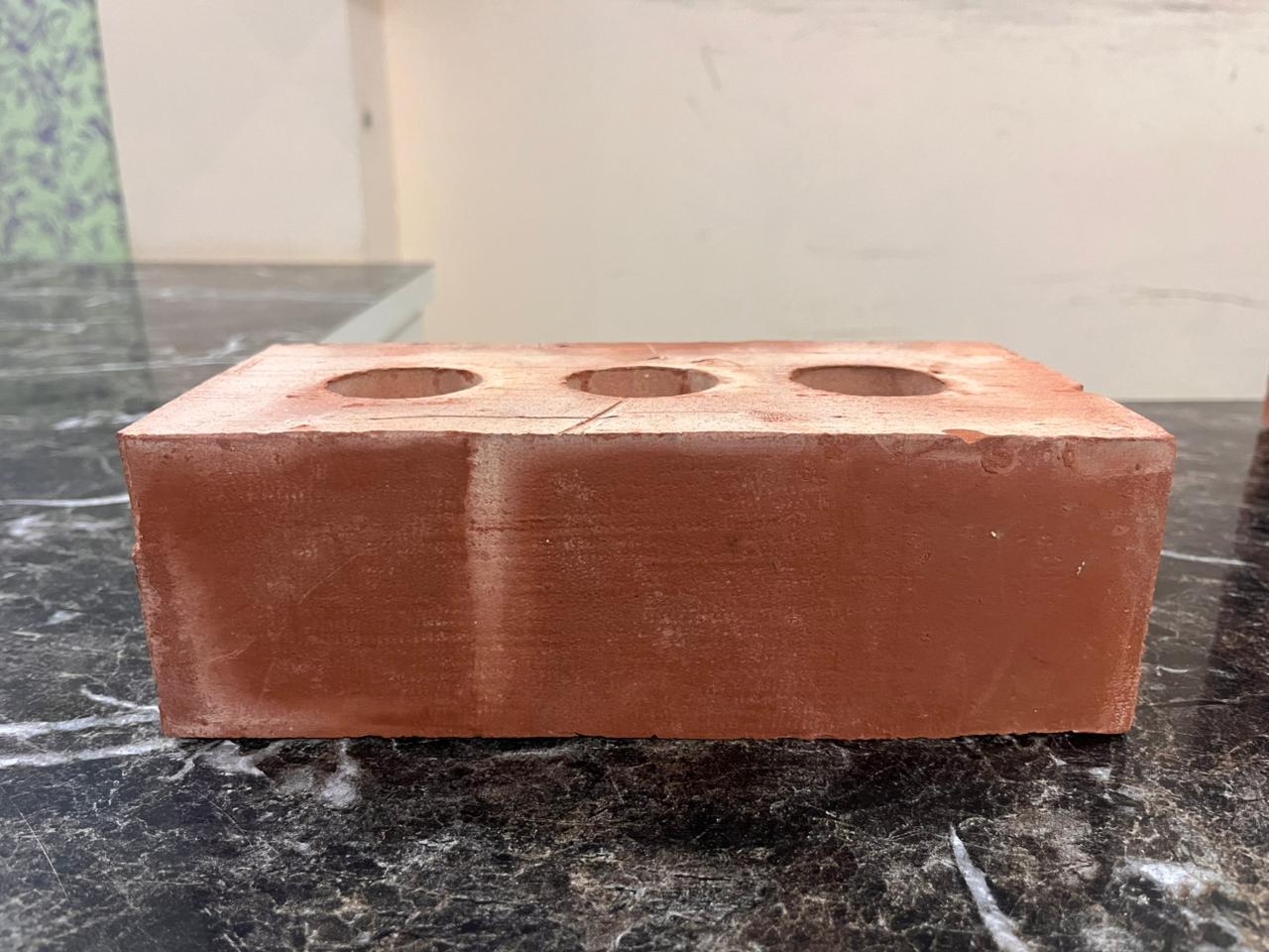 3 Hole Earthy Red Wire Cut Bricks