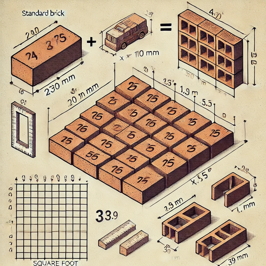 How Many Bricks in 1 Square Foot